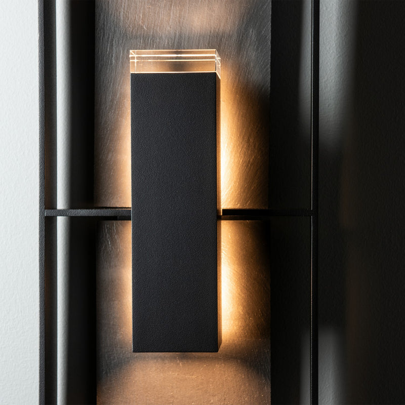 Hubbardton Forge 302606-SKT-80-SL-ZM0546 Two Light Outdoor Wall Sconce, Coastal Black