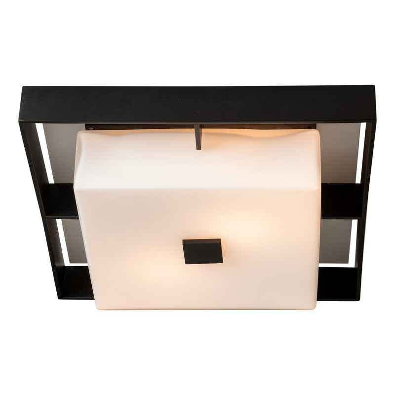 Hubbardton Forge 363100-SKT-80-78-GG0784 Two Light Outdoor Flush Mount, Coastal Black