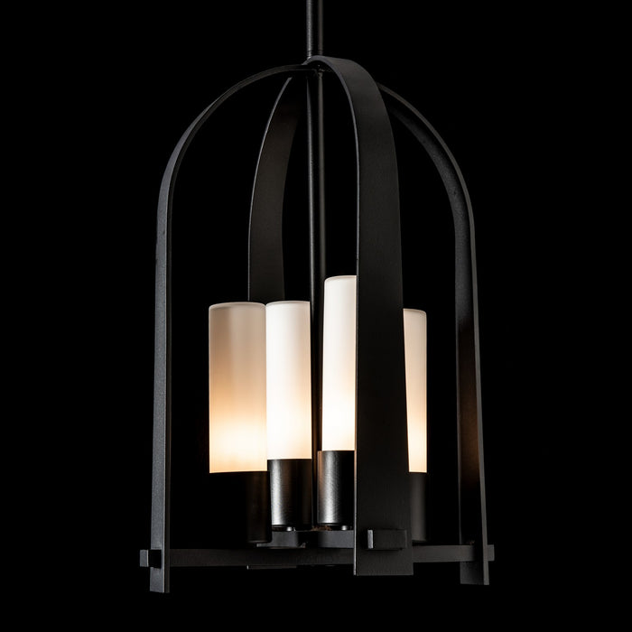 Hubbardton Forge 364030-SKT-MULT-80-GG0392 Four Light Outdoor Lantern, Coastal Black