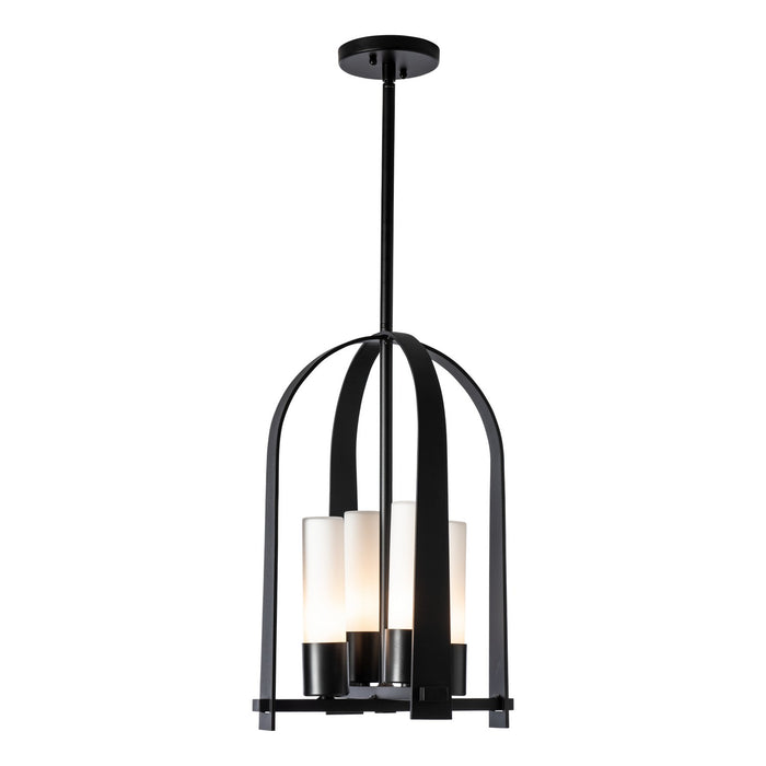 Hubbardton Forge 364030-SKT-MULT-80-GG0392 Four Light Outdoor Lantern, Coastal Black