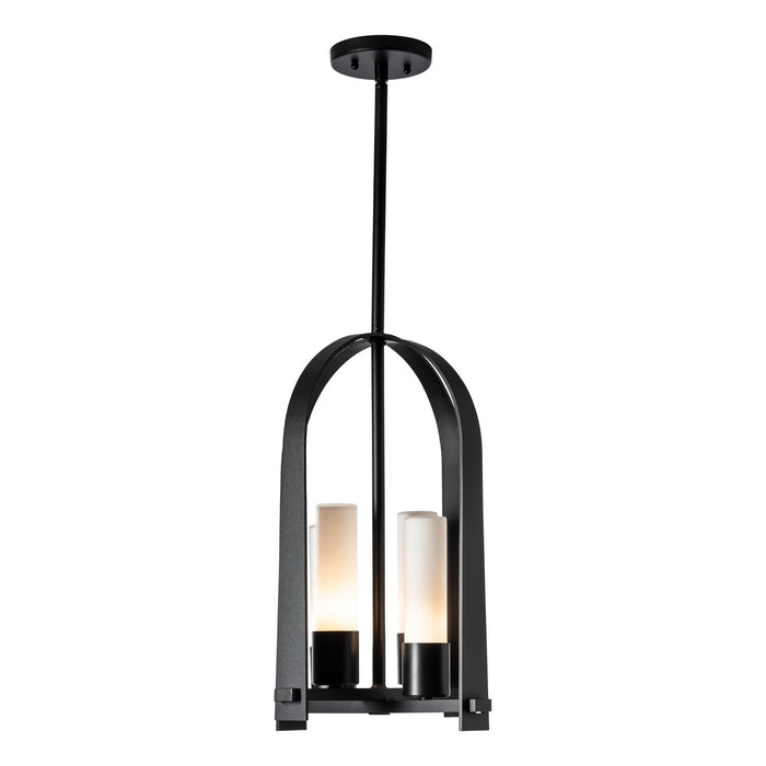 Hubbardton Forge 364030-SKT-MULT-80-GG0392 Four Light Outdoor Lantern, Coastal Black