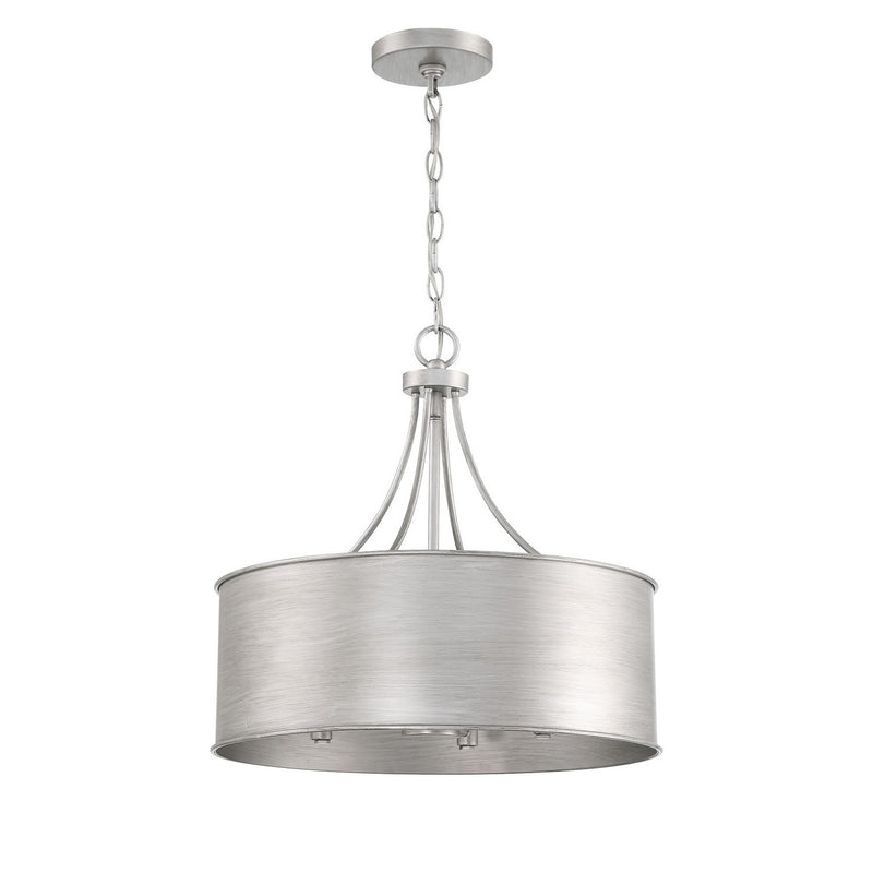 Meridian M7040AS Four Light Pendant, Antique Silver
