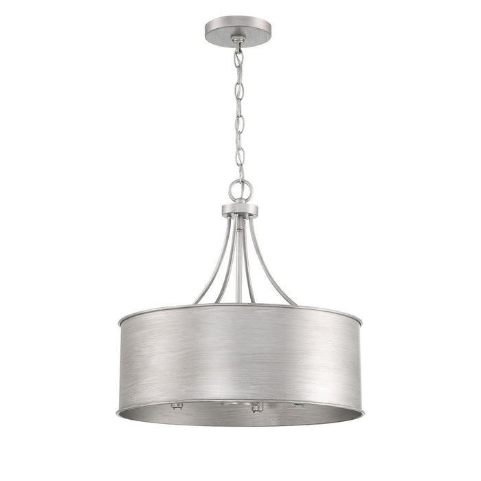 Meridian M7040AS Four Light Pendant, Antique Silver