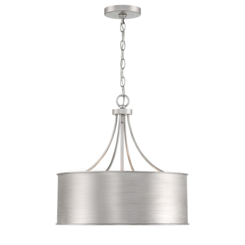 Meridian M7040AS Four Light Pendant, Antique Silver