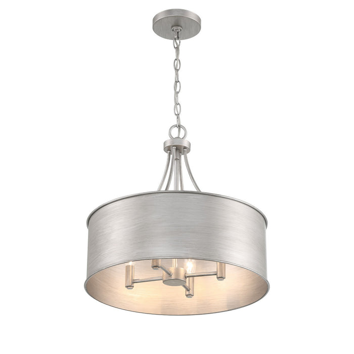 Meridian M7040AS Four Light Pendant, Antique Silver
