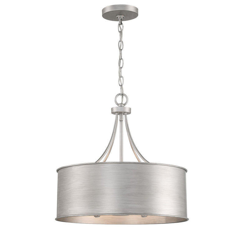 Meridian M7040AS Four Light Pendant, Antique Silver
