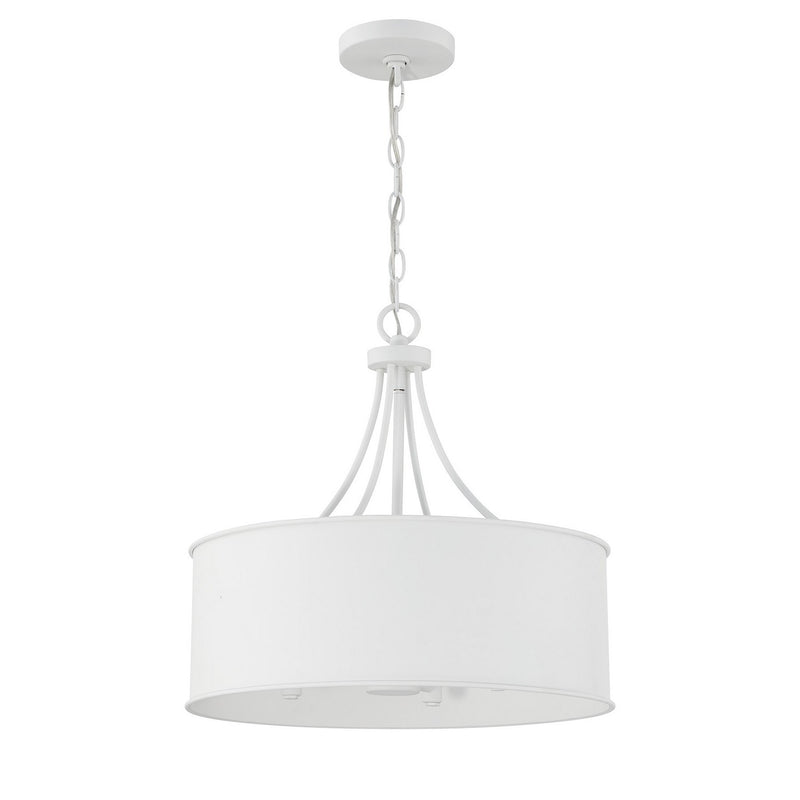 Meridian M7040BQW Four Light Pendant, Bisque White
