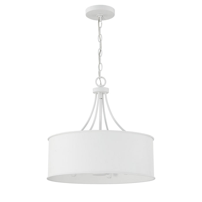Meridian M7040BQW Four Light Pendant, Bisque White