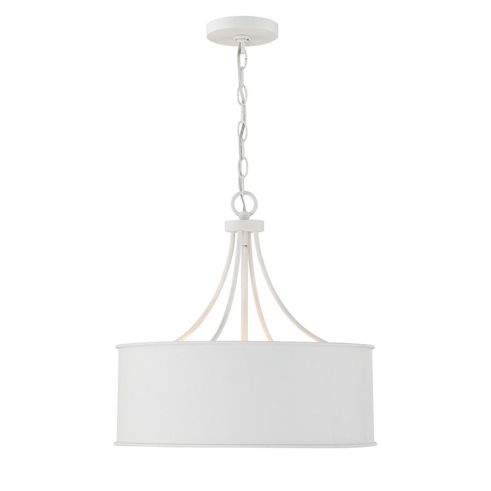 Meridian M7040BQW Four Light Pendant, Bisque White