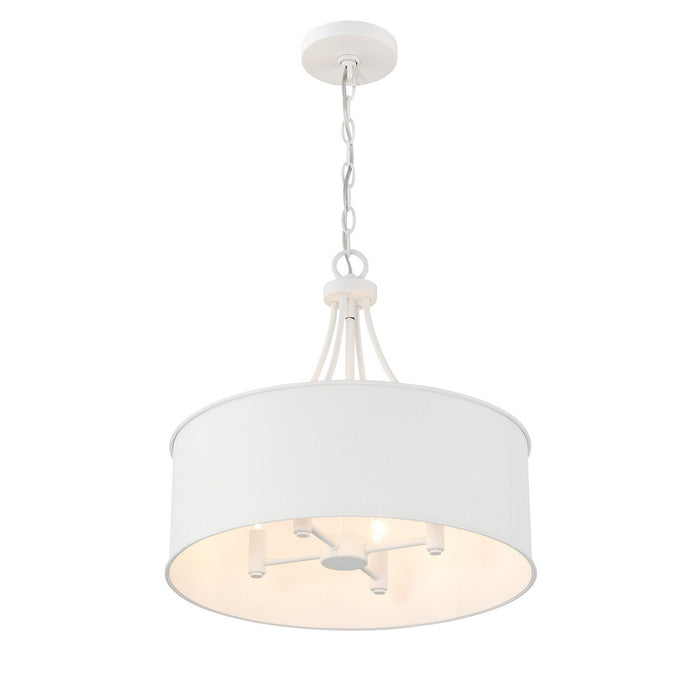 Meridian M7040BQW Four Light Pendant, Bisque White