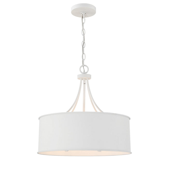 Meridian M7040BQW Four Light Pendant, Bisque White