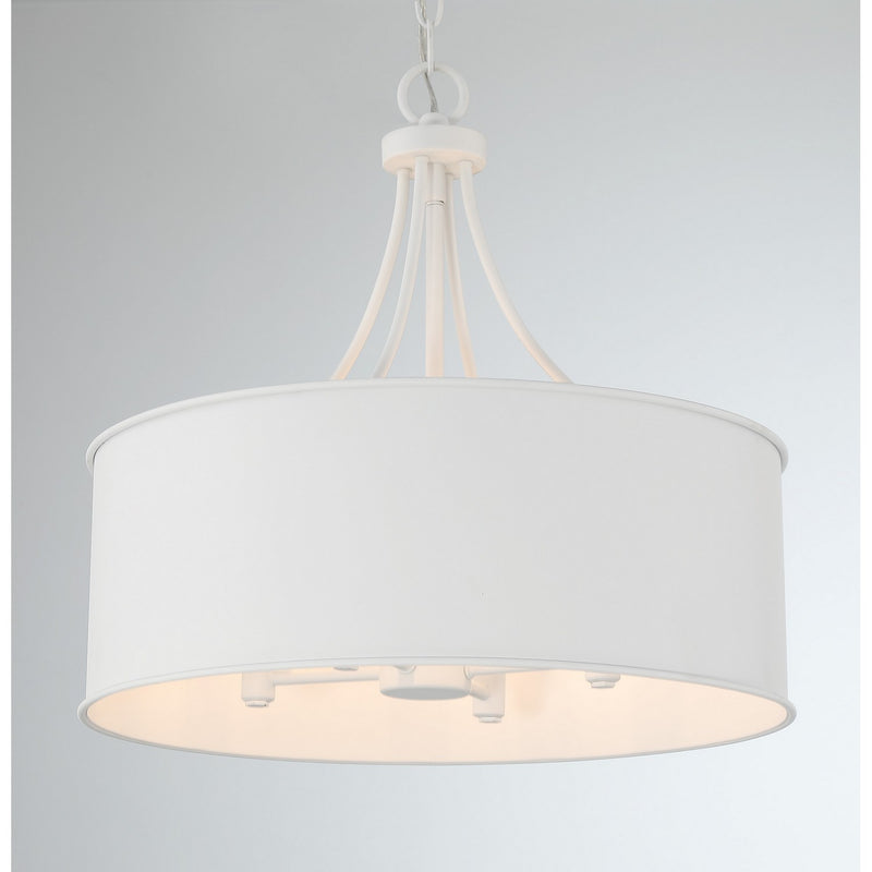 Meridian M7040BQW Four Light Pendant, Bisque White