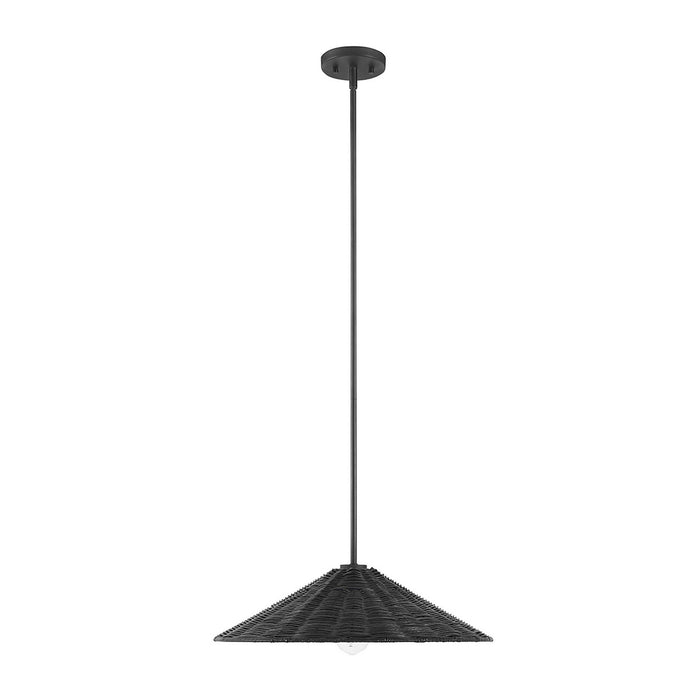 Meridian M7041MBK One Light Pendant, Matte Black