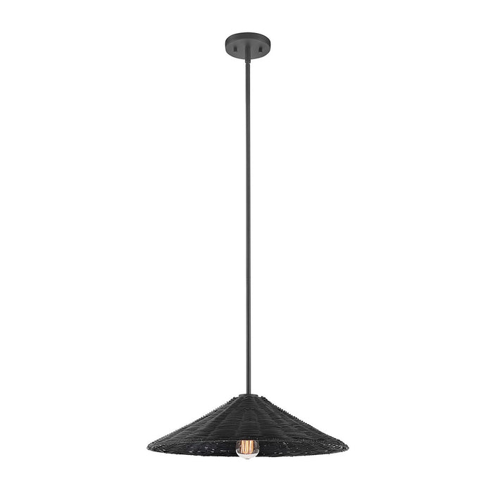 Meridian M7041MBK One Light Pendant, Matte Black