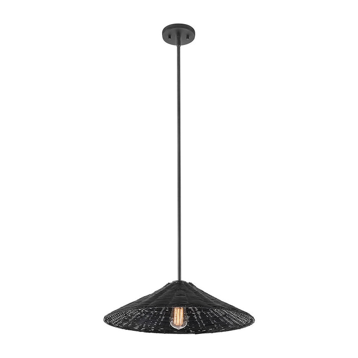 Meridian M7041MBK One Light Pendant, Matte Black