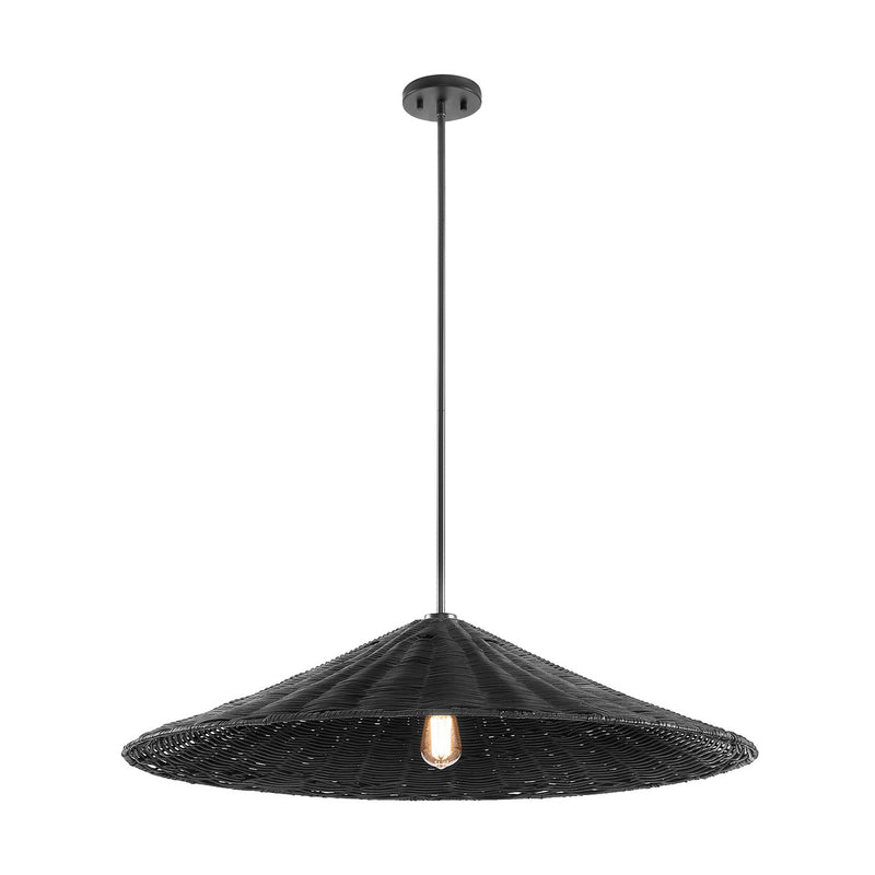 Meridian M7042MBK One Light Pendant, Matte Black
