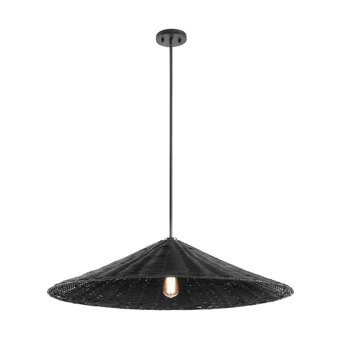 Meridian M7042MBK One Light Pendant, Matte Black
