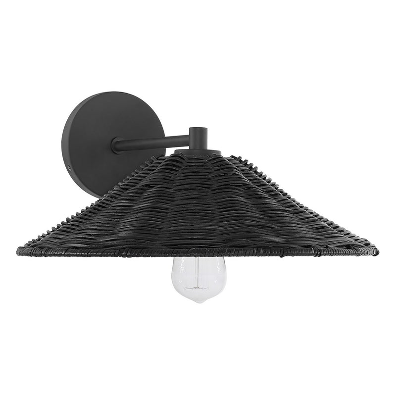 Meridian M90106MBK One Light Wall Sconce, Matte Black
