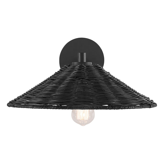 Meridian M90106MBK One Light Wall Sconce, Matte Black