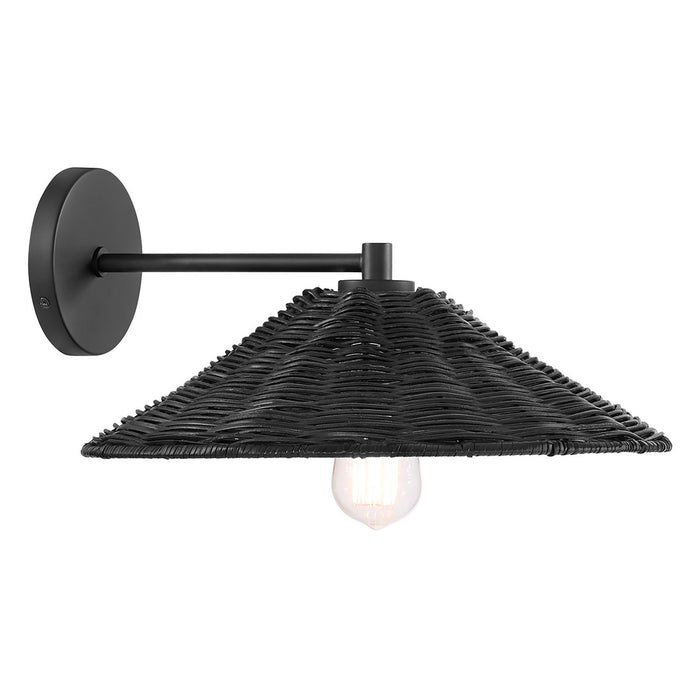 Meridian M90106MBK One Light Wall Sconce, Matte Black