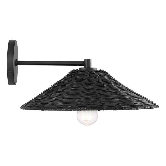 Meridian M90106MBK One Light Wall Sconce, Matte Black