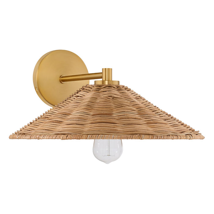 Meridian M90106NB One Light Wall Sconce, Natural Brass