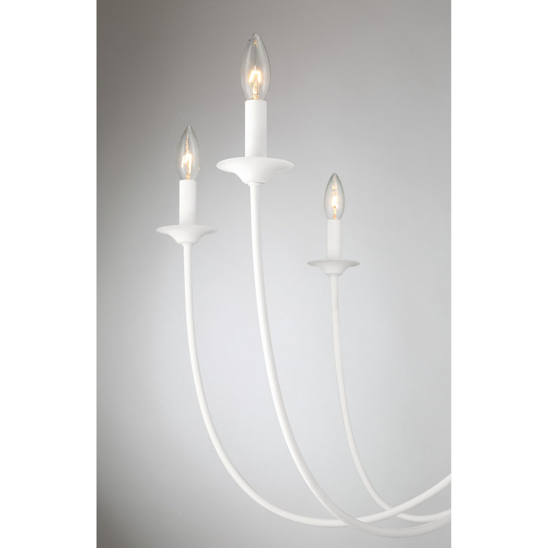 Savoy House 1-1202-8-83 Eight Light Chandelier, Bisque White