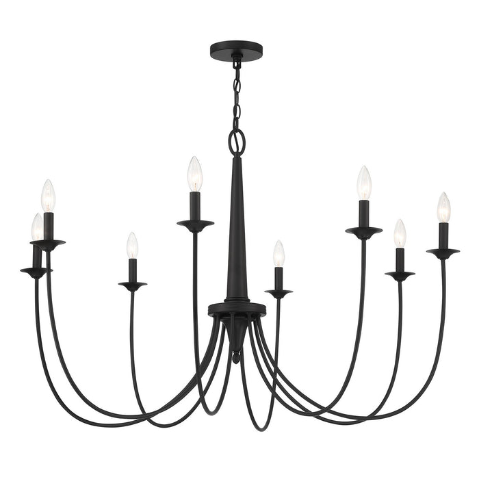 Savoy House 1-1202-8-89 Eight Light Chandelier, Matte Black