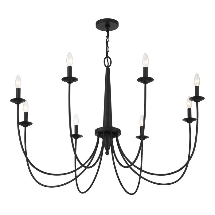 Savoy House 1-1202-8-89 Eight Light Chandelier, Matte Black