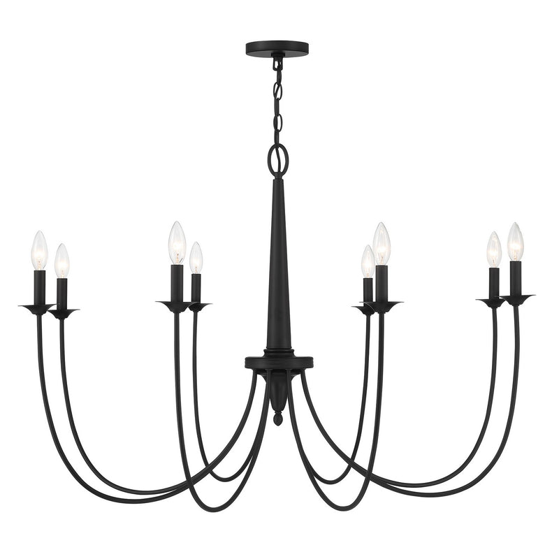 Savoy House 1-1202-8-89 Eight Light Chandelier, Matte Black