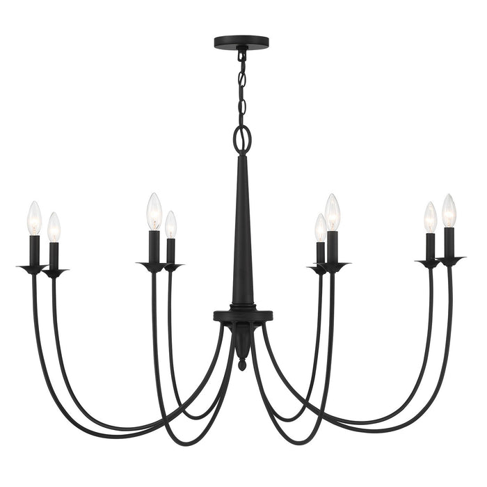 Savoy House 1-1202-8-89 Eight Light Chandelier, Matte Black