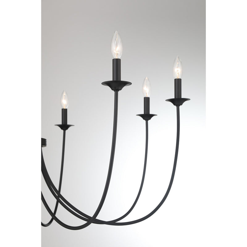 Savoy House 1-1202-8-89 Eight Light Chandelier, Matte Black