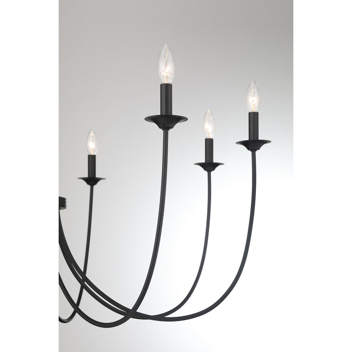 Savoy House 1-1202-8-89 Eight Light Chandelier, Matte Black
