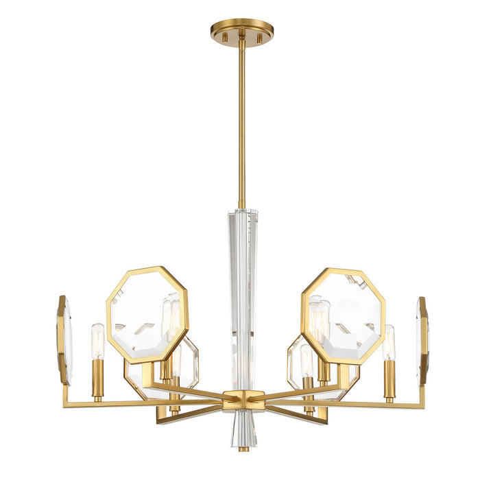 Savoy House 1-2216-6-322 Six Light Chandelier, Warm Brass