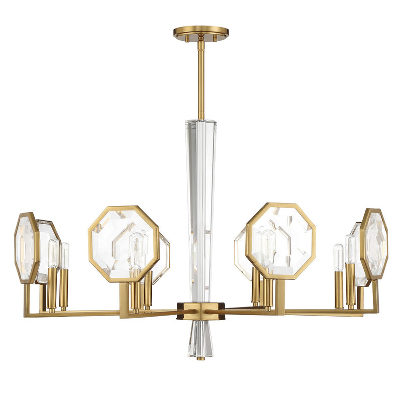 Savoy House 1-2218-8-322 Eight Light Chandelier, Warm Brass