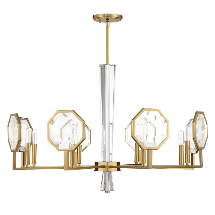 Savoy House 1-2218-8-322 Eight Light Chandelier, Warm Brass
