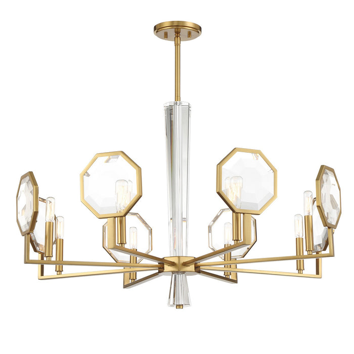 Savoy House 1-2218-8-322 Eight Light Chandelier, Warm Brass