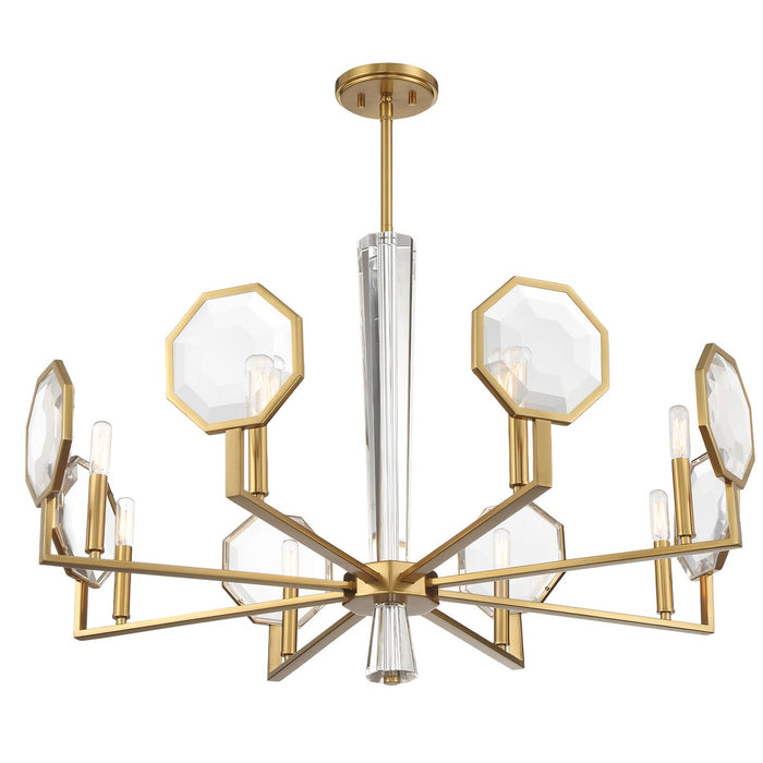 Savoy House 1-2218-8-322 Eight Light Chandelier, Warm Brass