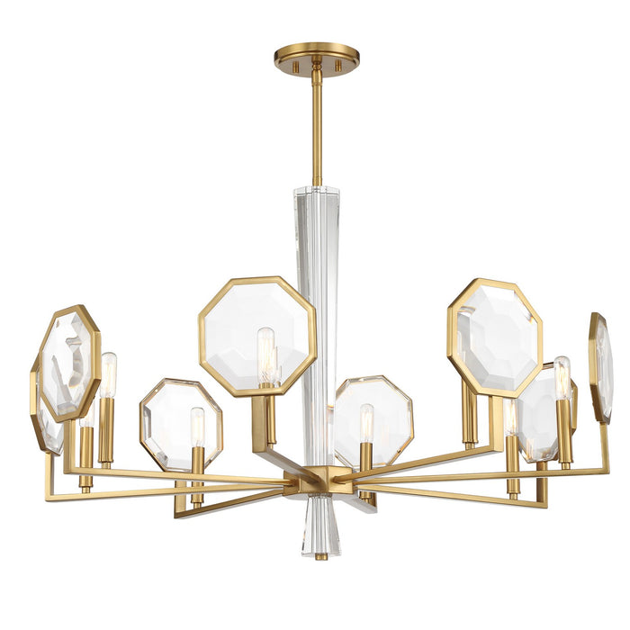 Savoy House 1-2218-8-322 Eight Light Chandelier, Warm Brass