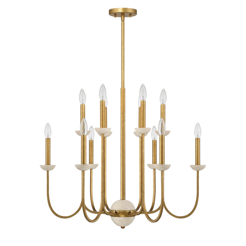 Savoy House 1-2294-12-262 12 Light Chandelier, Antique Gold