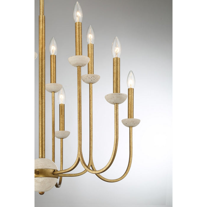 Savoy House 1-2294-12-262 12 Light Chandelier, Antique Gold