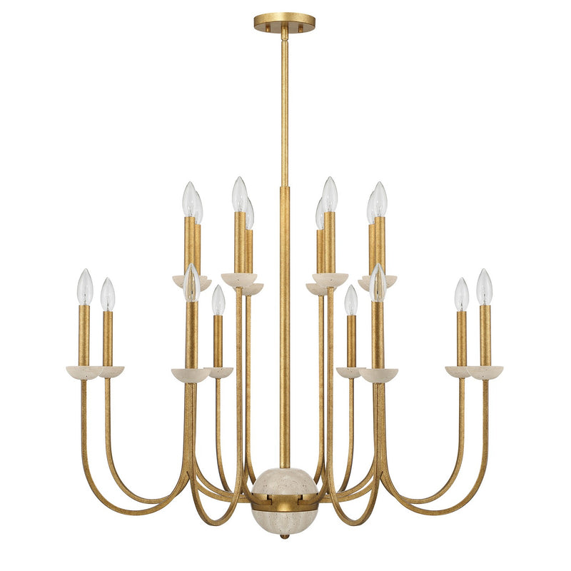Savoy House 1-2296-16-262 16 Light Chandelier, Antique Gold