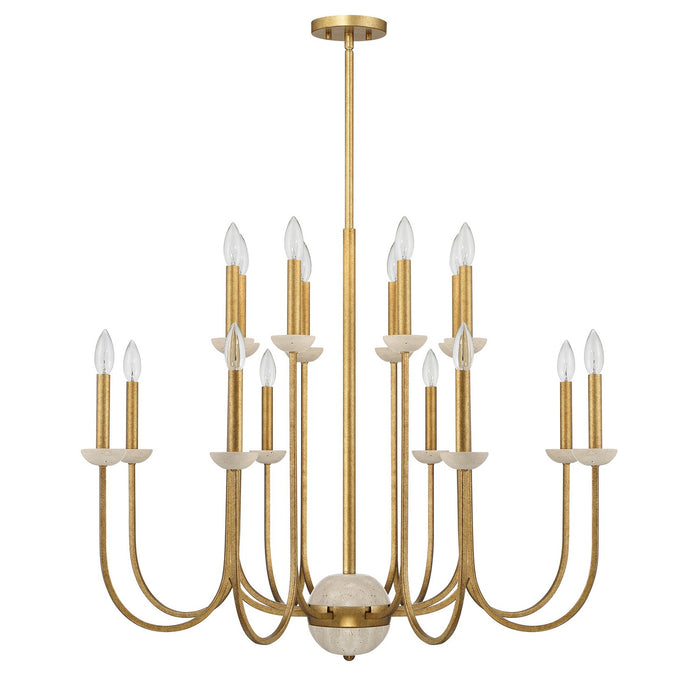 Savoy House 1-2296-16-262 16 Light Chandelier, Antique Gold