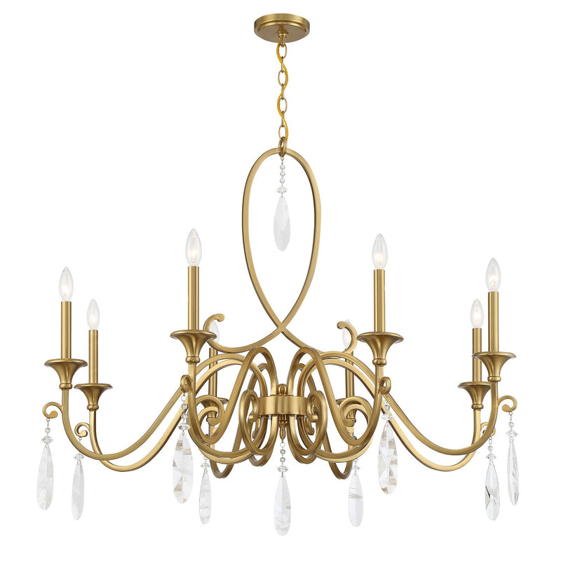 Savoy House 1-2702-8-322 Eight Light Chandelier, Warm Brass