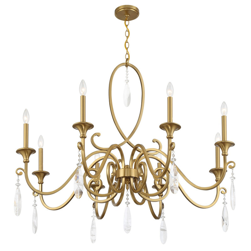 Savoy House 1-2702-8-322 Eight Light Chandelier, Warm Brass