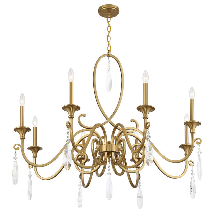 Savoy House 1-2702-8-322 Eight Light Chandelier, Warm Brass
