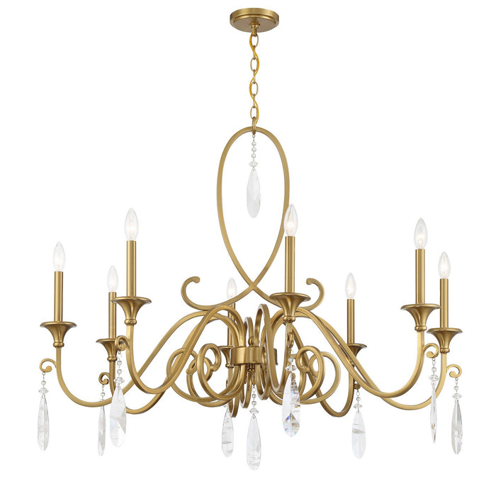 Savoy House 1-2702-8-322 Eight Light Chandelier, Warm Brass