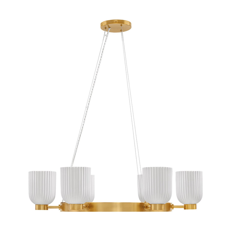 Savoy House 1-3170-6-322 Six Light Chandelier, Warm Brass