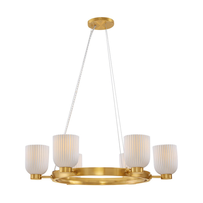 Savoy House 1-3170-6-322 Six Light Chandelier, Warm Brass