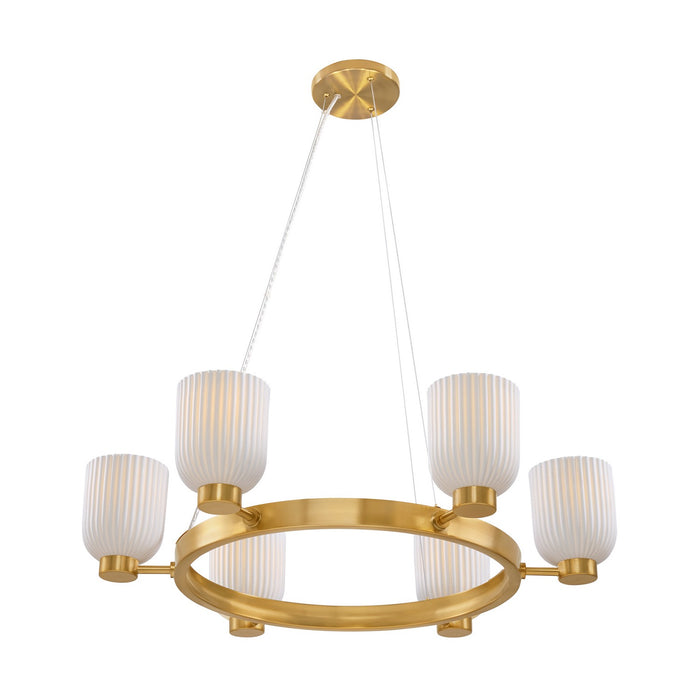 Savoy House 1-3170-6-322 Six Light Chandelier, Warm Brass